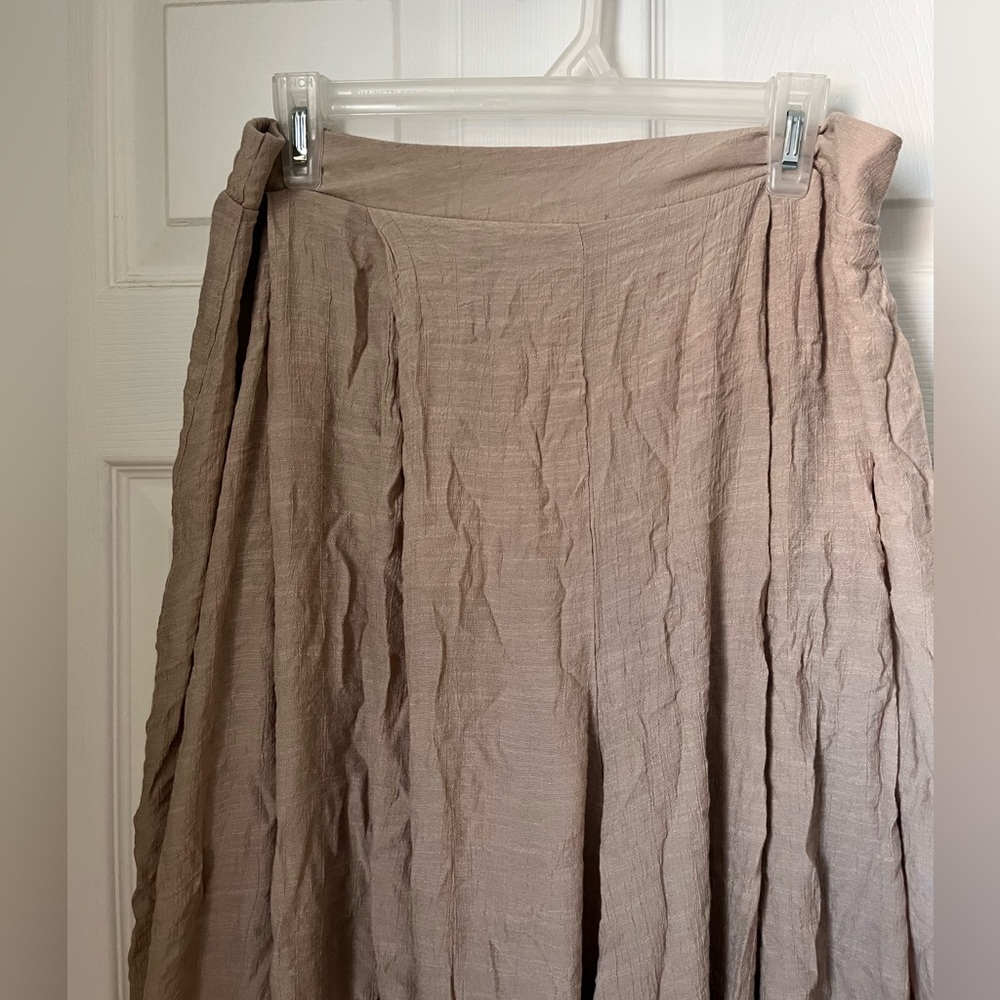 Gauzy Elastic Waist Wide Leg Pants